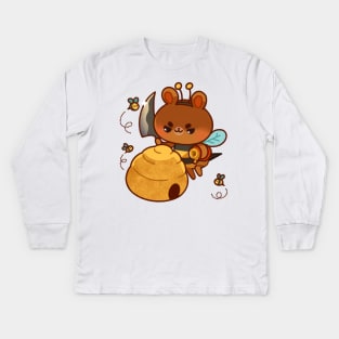 Honeybee Costume Murder Bear Kids Long Sleeve T-Shirt